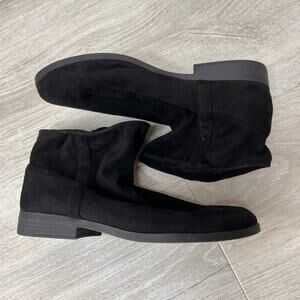 LFL by Lust for Life Boots Womens Size 8M Black Suede Slouch Ankle Boots